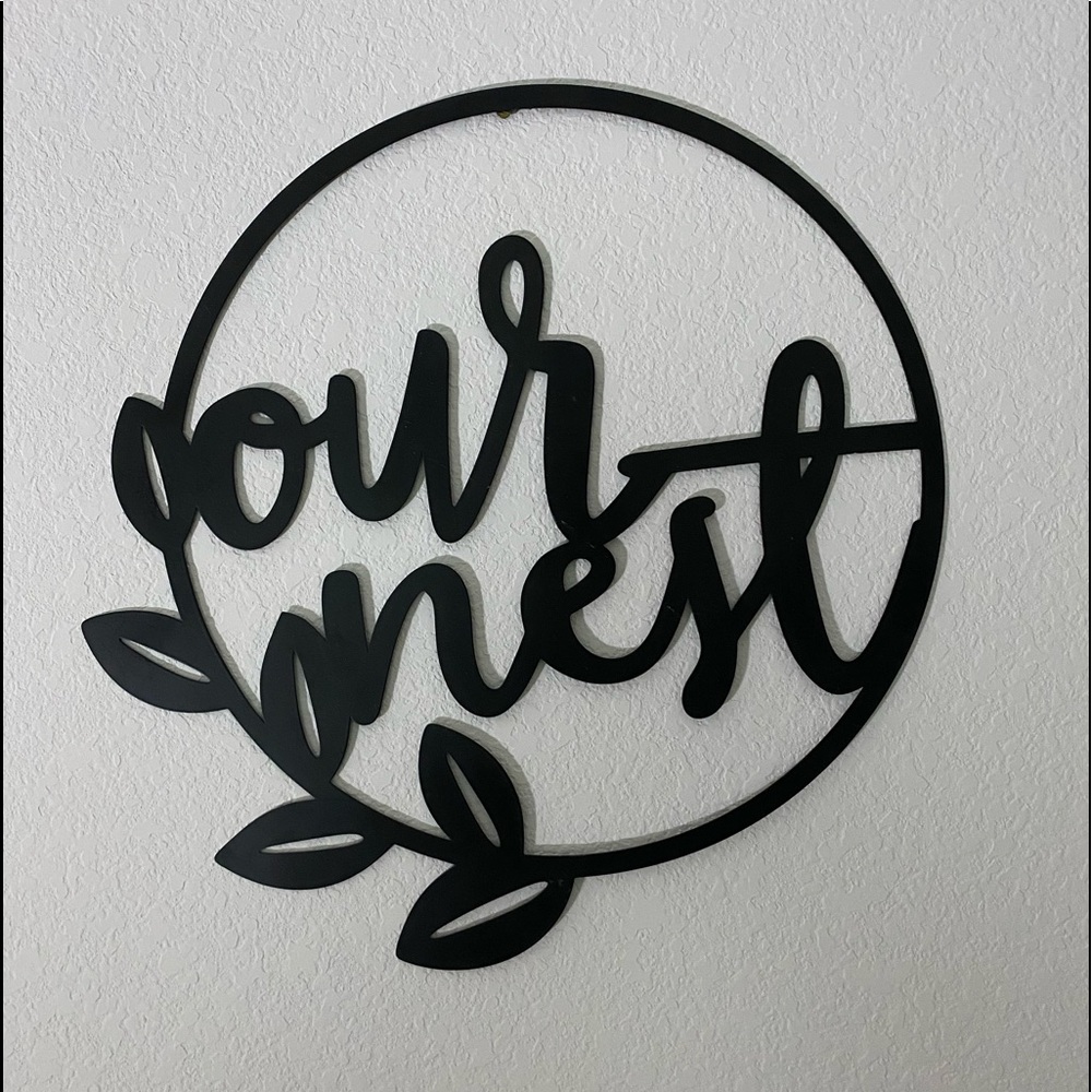Our Nest Metal Sign